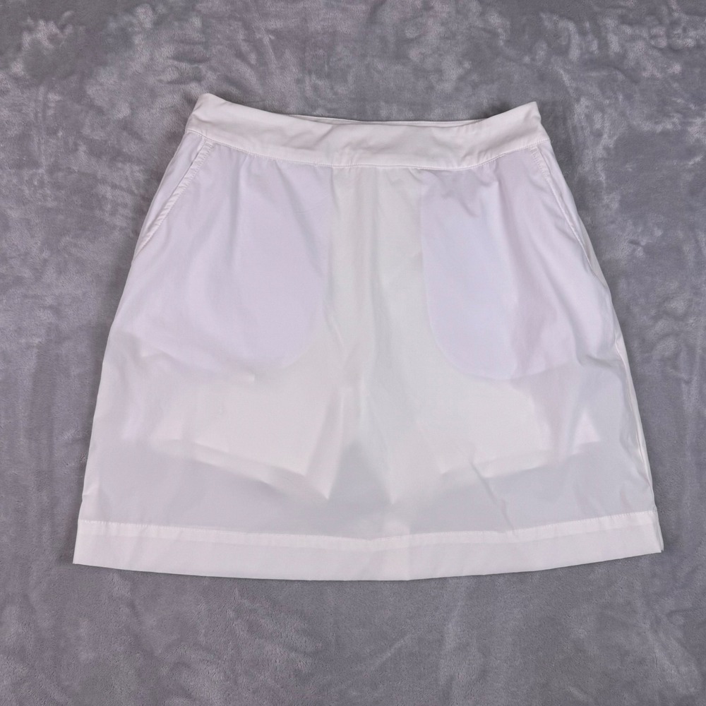 Renwick 18" Simple Skort Womens 6 White Golf Performance Pickleball Tennis